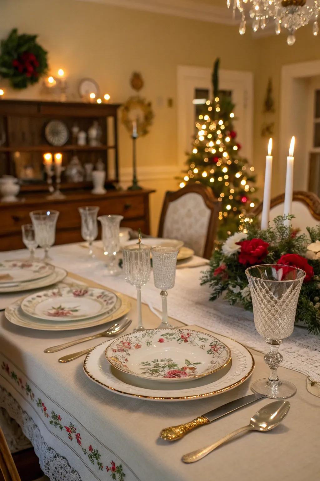 Throwback ceramics append refinement to your holiday meals.