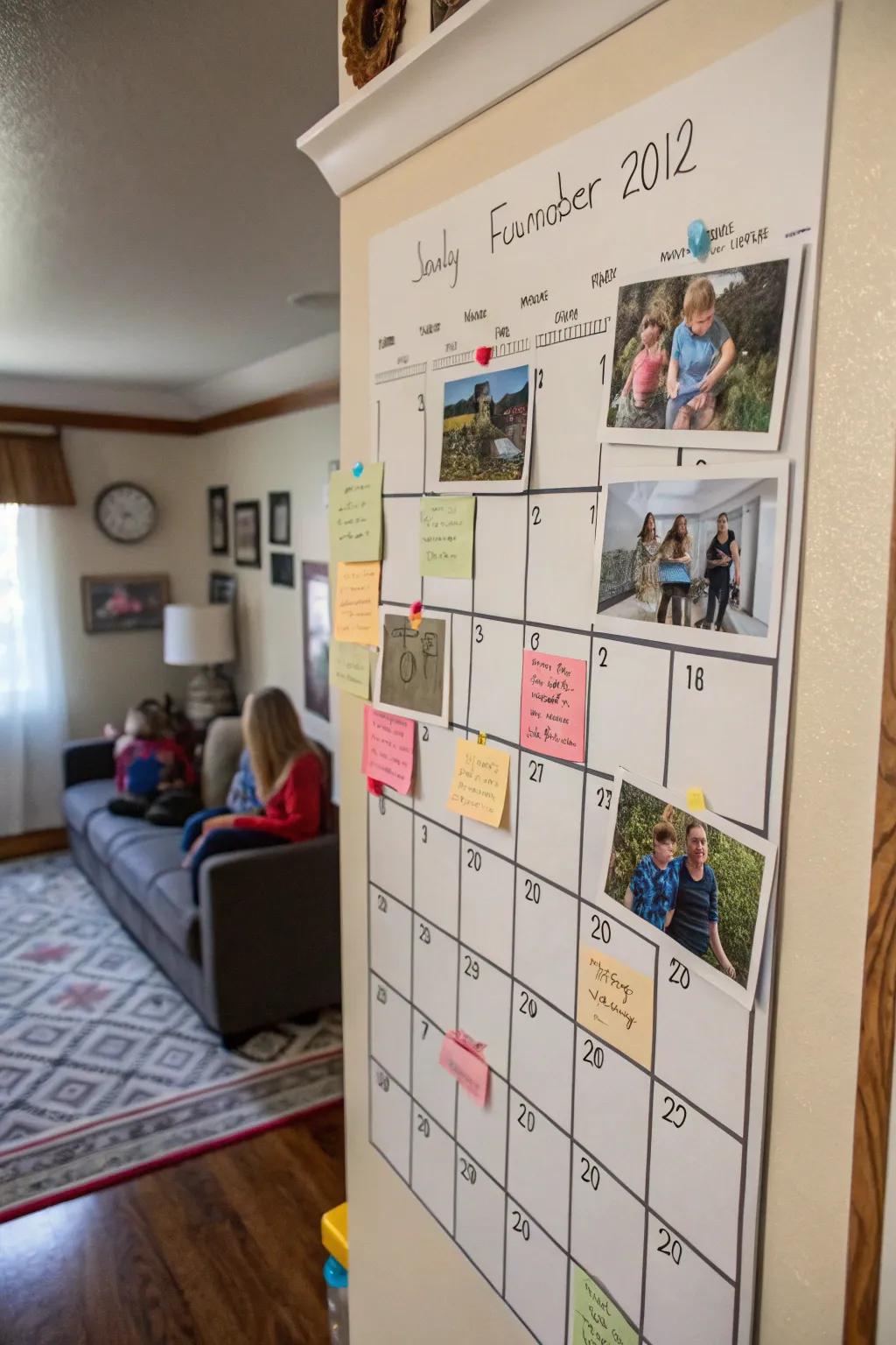 A personalized calendar for year-long memories