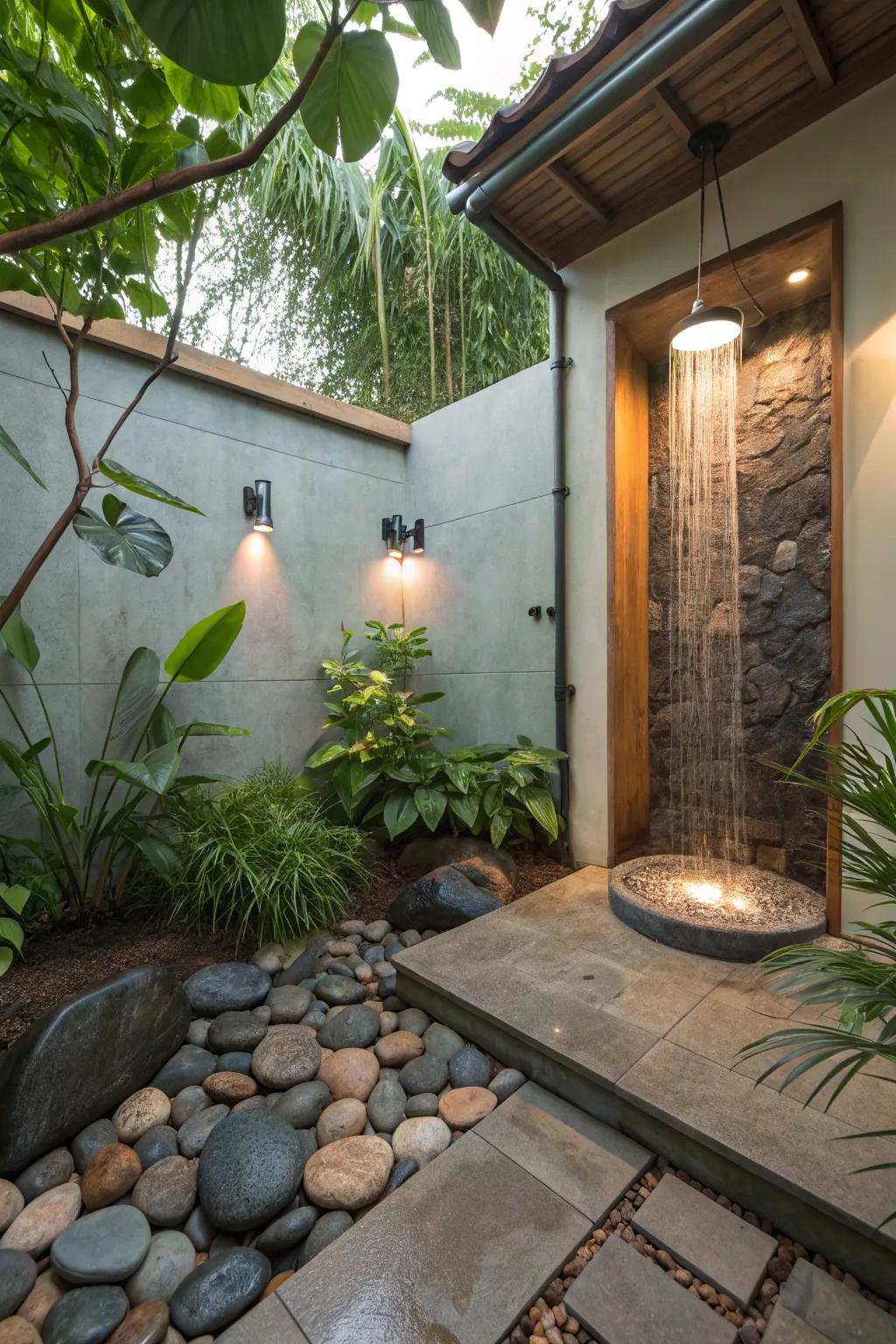 Find tranquility in a zen-inspired shower.