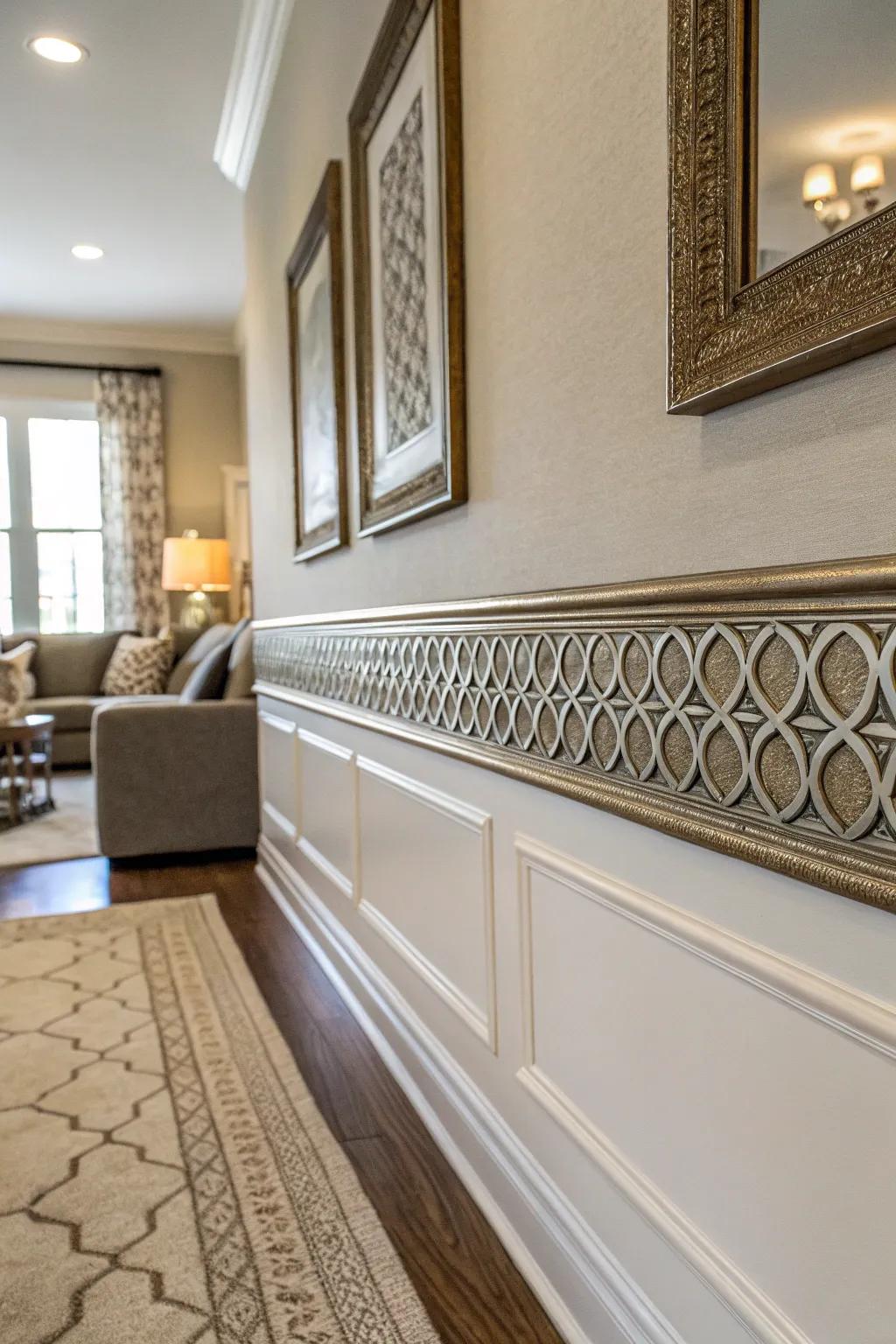 Metallic accents bring a touch of glam to your decor.