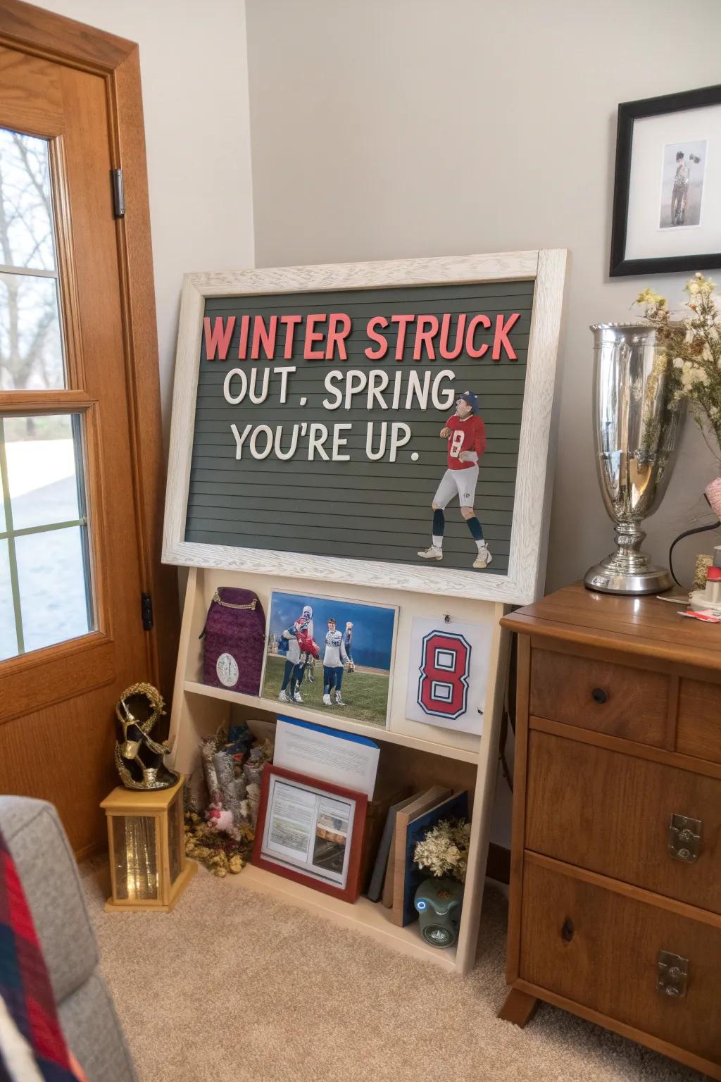 Cheer on spring with a sporty take on seasonal change.