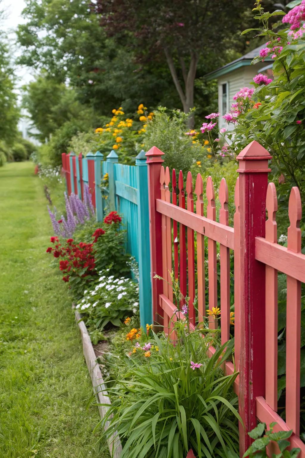 A colored fence can refresh and redefine your garden’s aesthetic.