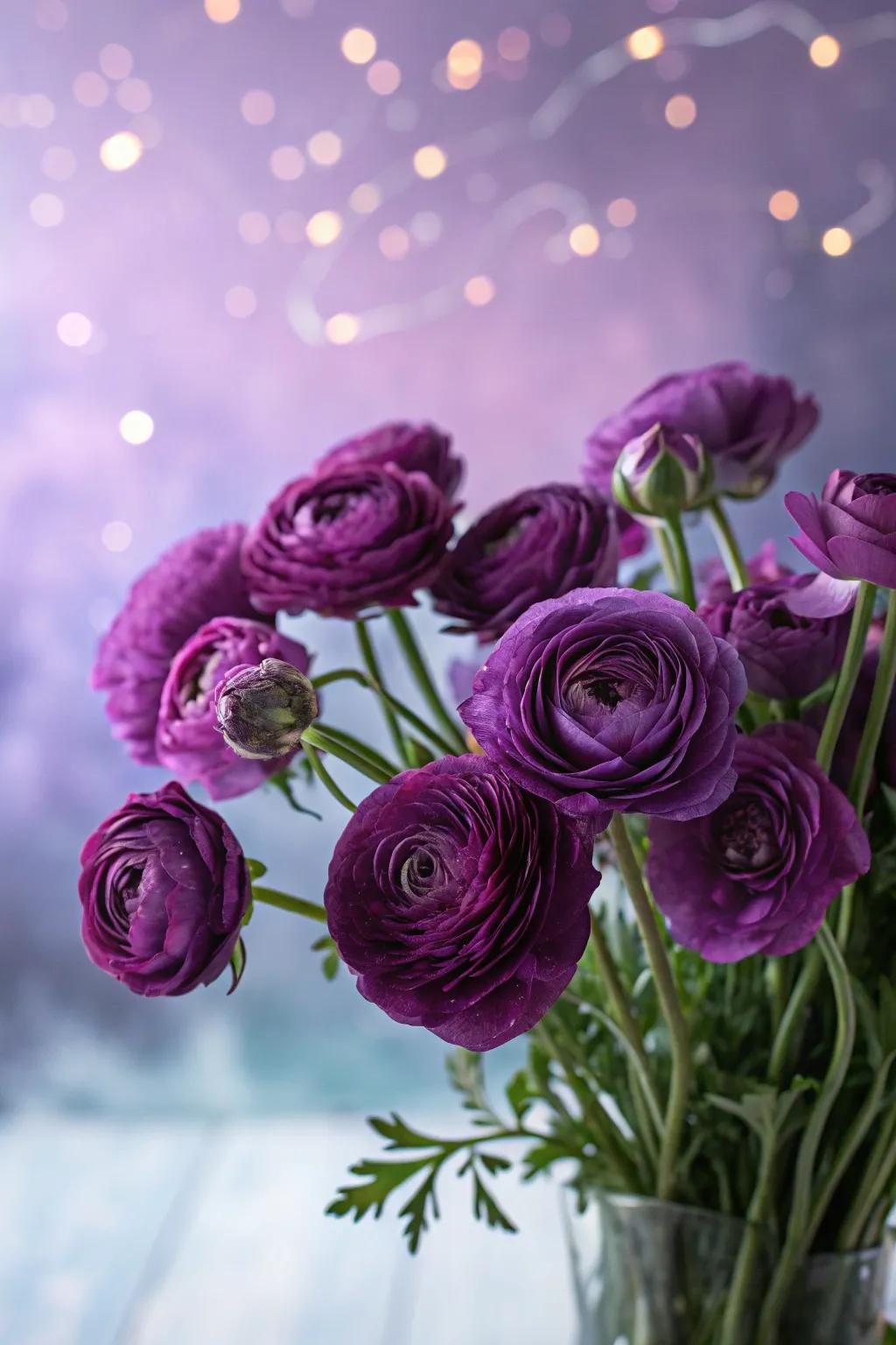 Purple ranunculus add an enchanting sophistication to bouquets.