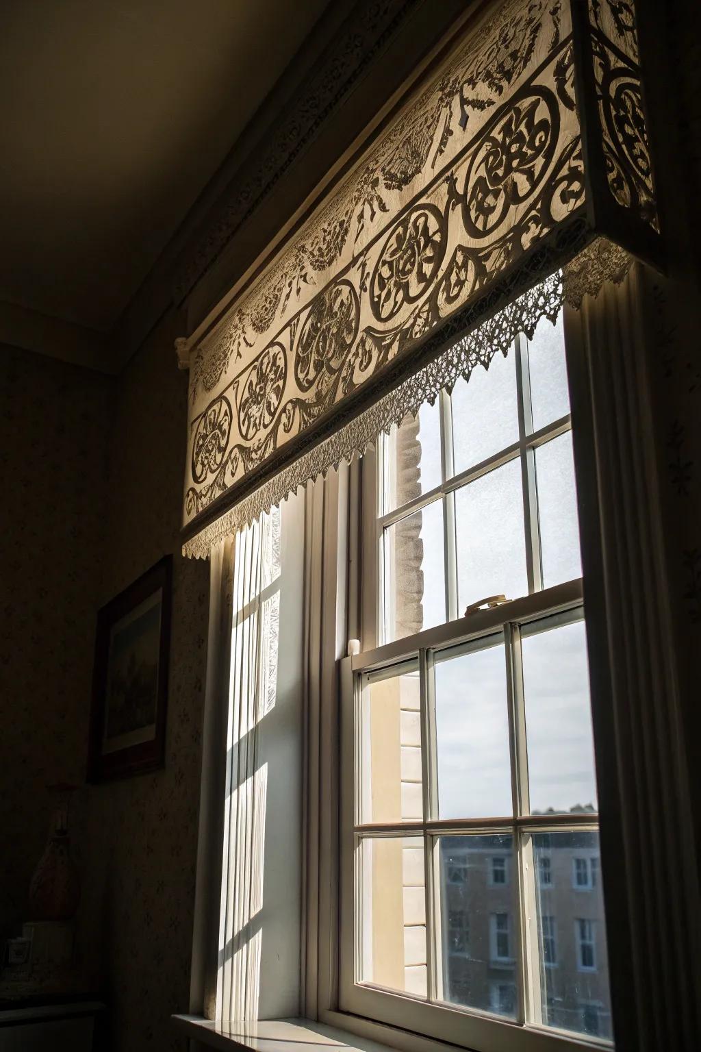 Cornice boxes are a decorative way to enhance light blocking and add flair.