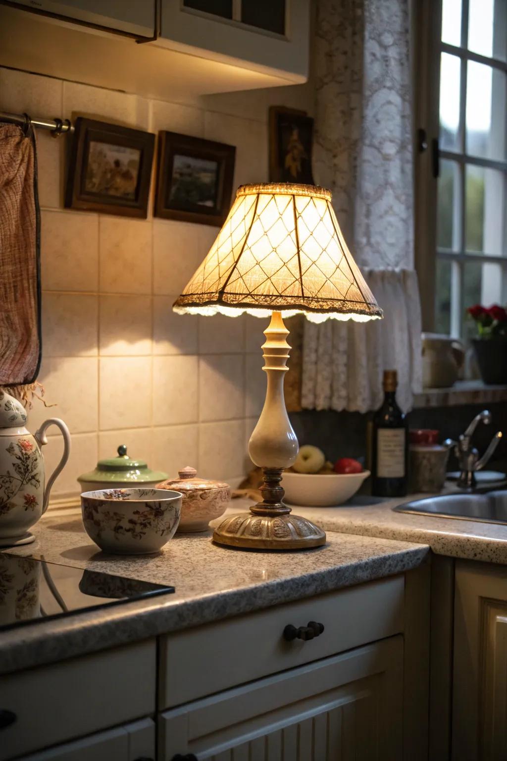 Illumination highlights and intensifies your kitchen scene.