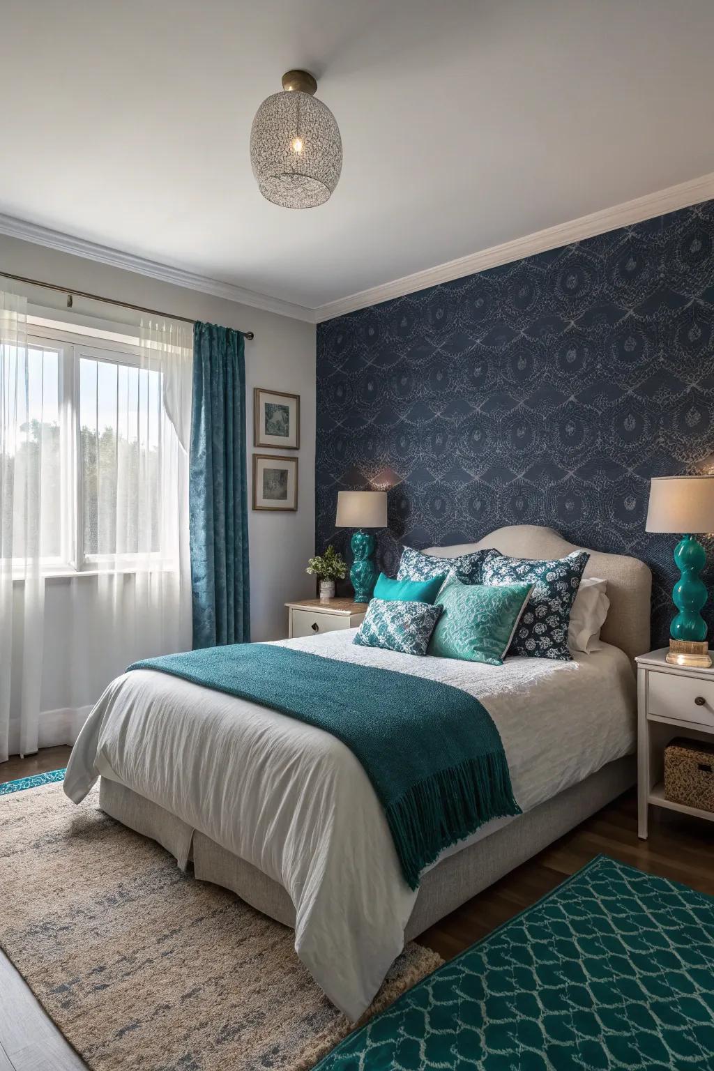 Any space gains depth and interest from textured wallpaper.