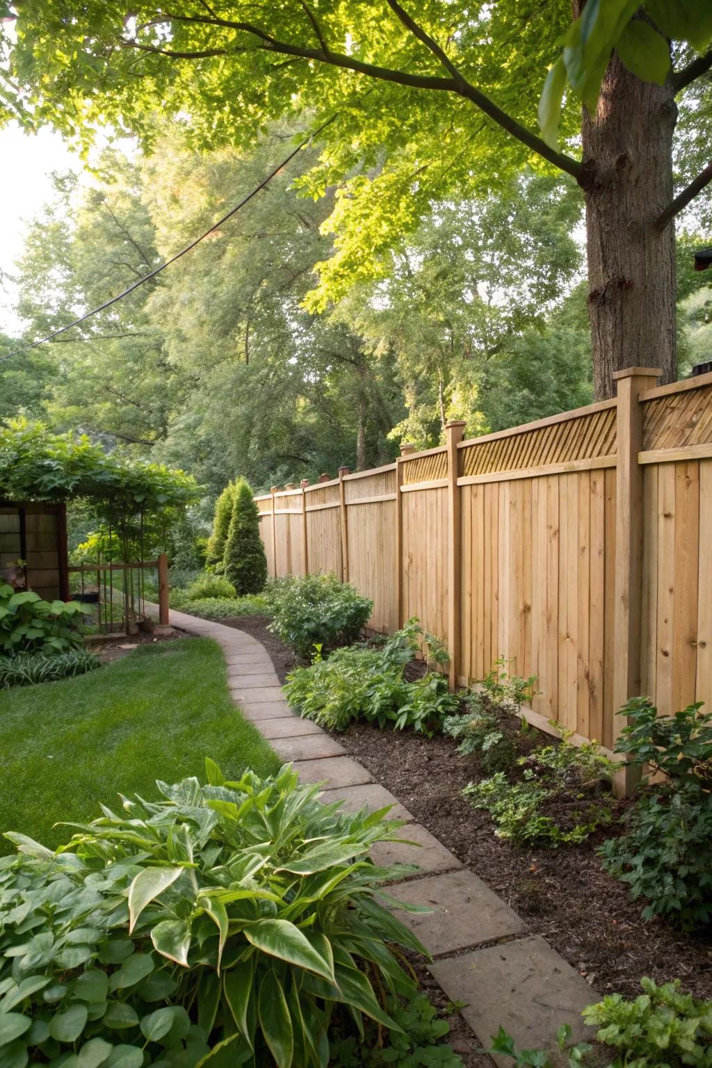 Cedarwood fences provide a warm and inviting privacy solution.