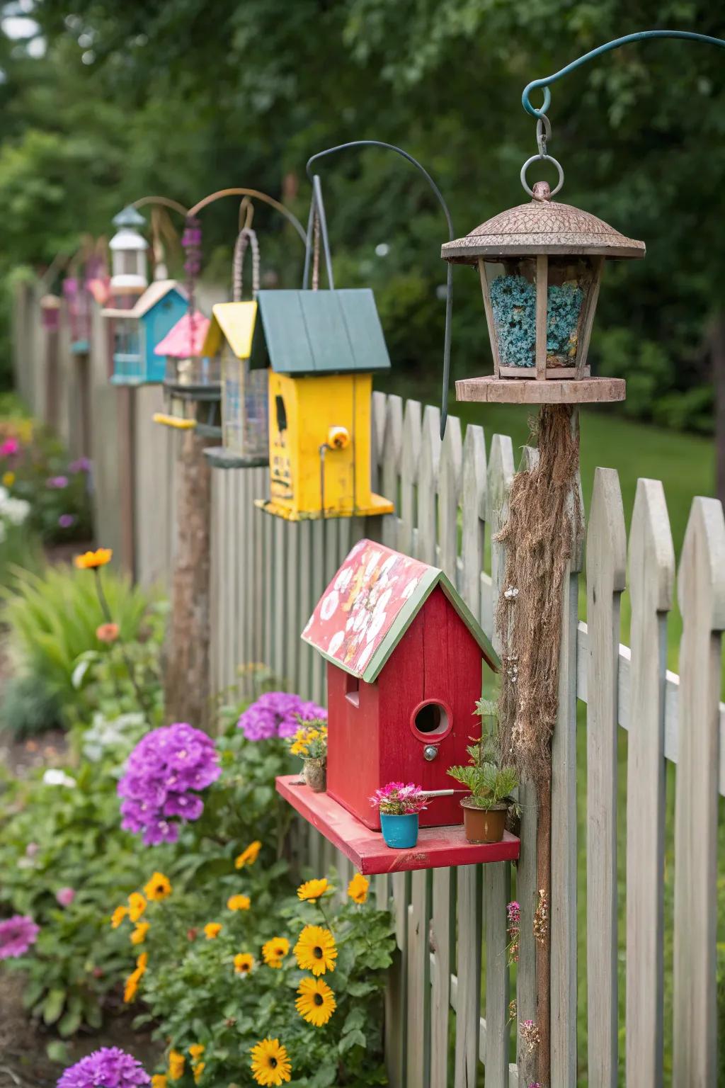 Bird-friendly features bring life and activity to fence landscapes.