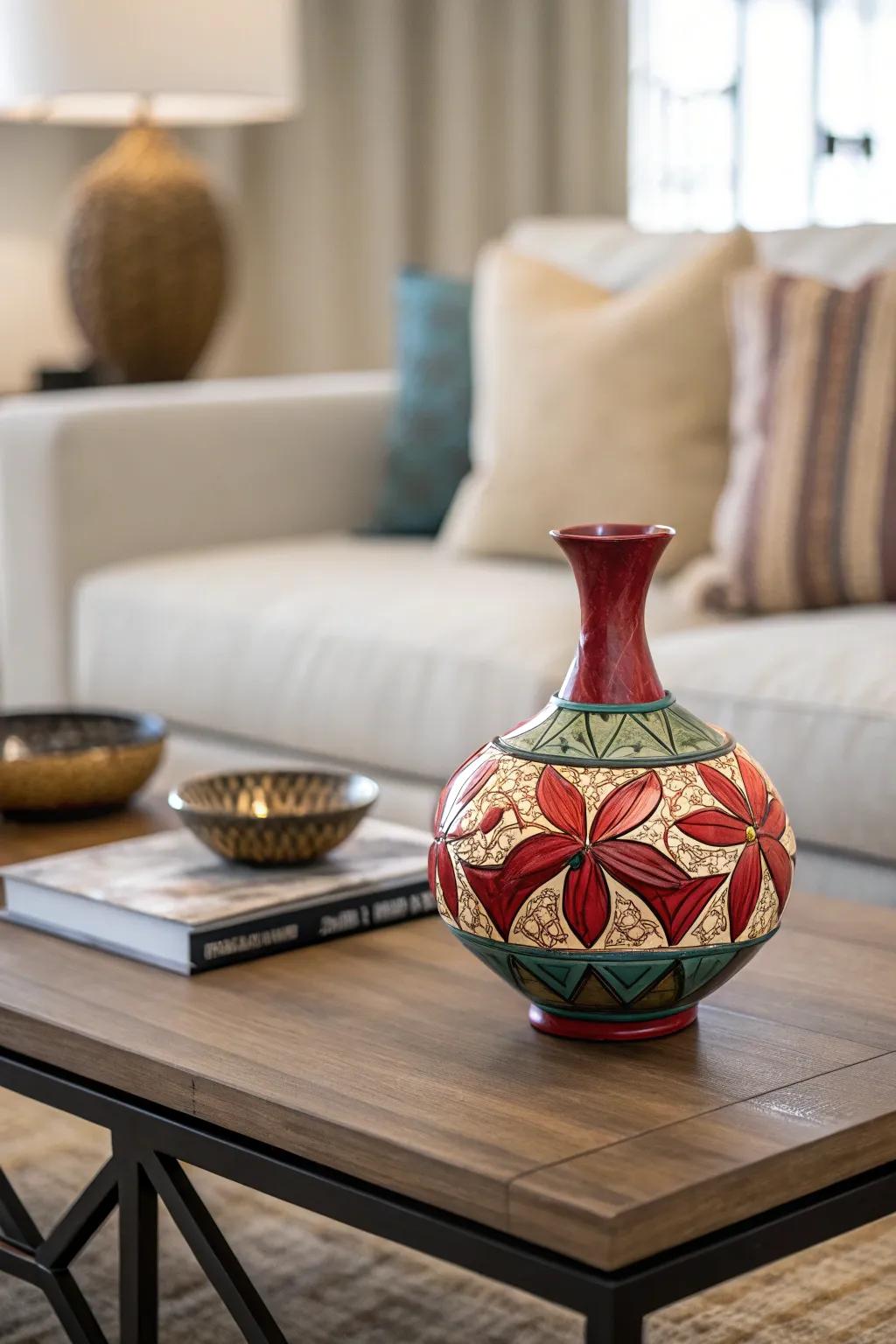 A bold piece can serve as the focal point of your decor.