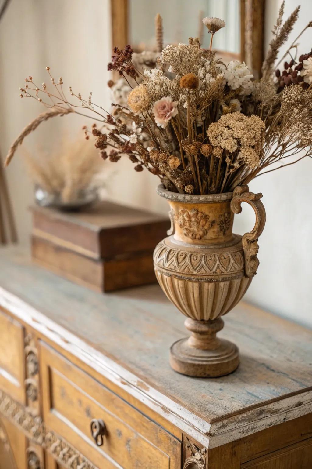 Embrace ageless charm with preserved blooms.