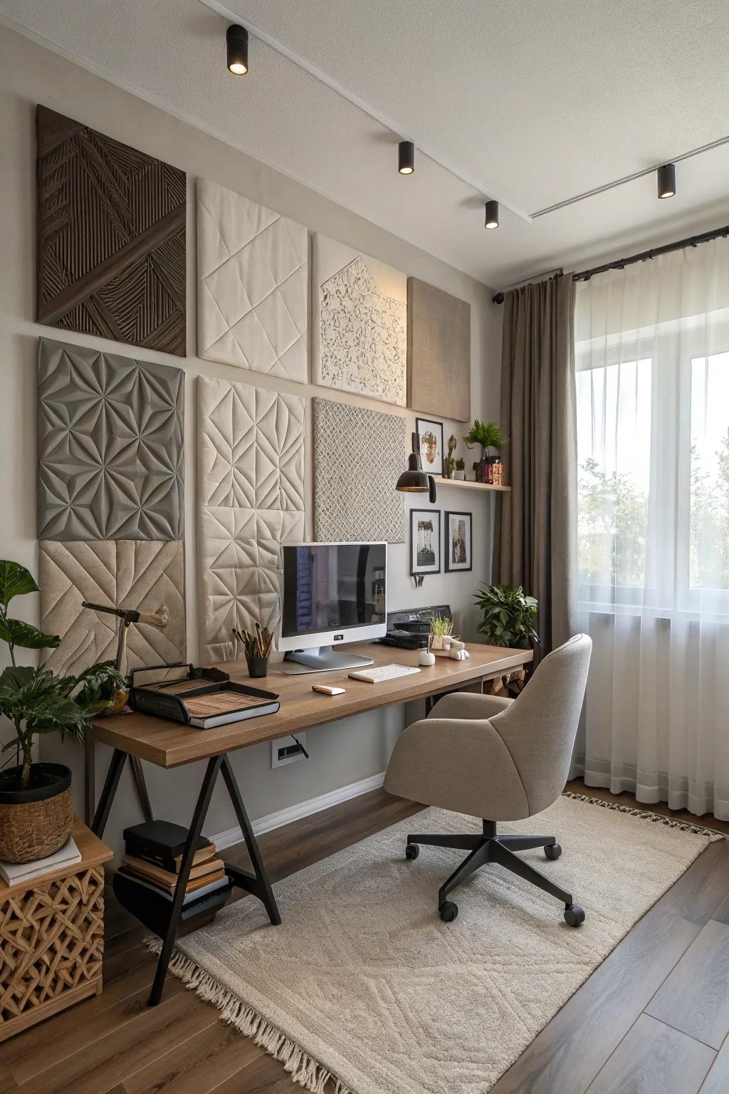Sound panels can make your space quieter.