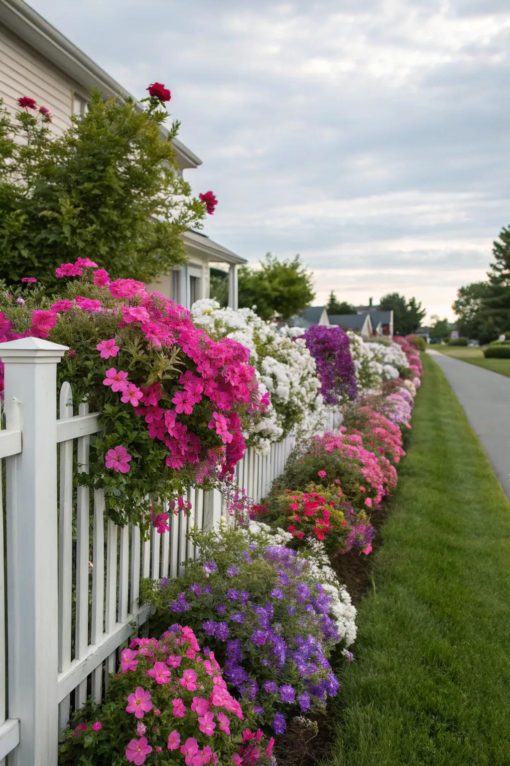 A colorful hedge defines your space and adds seasonal interest.