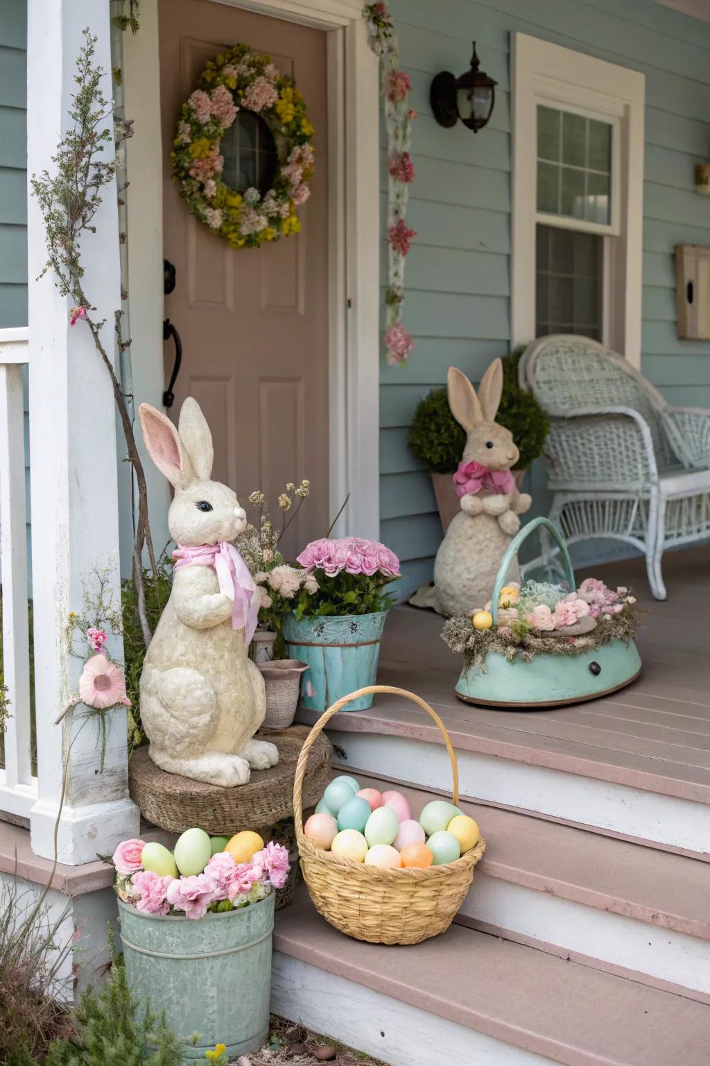 Vintage decor brings nostalgic charm to your porch.