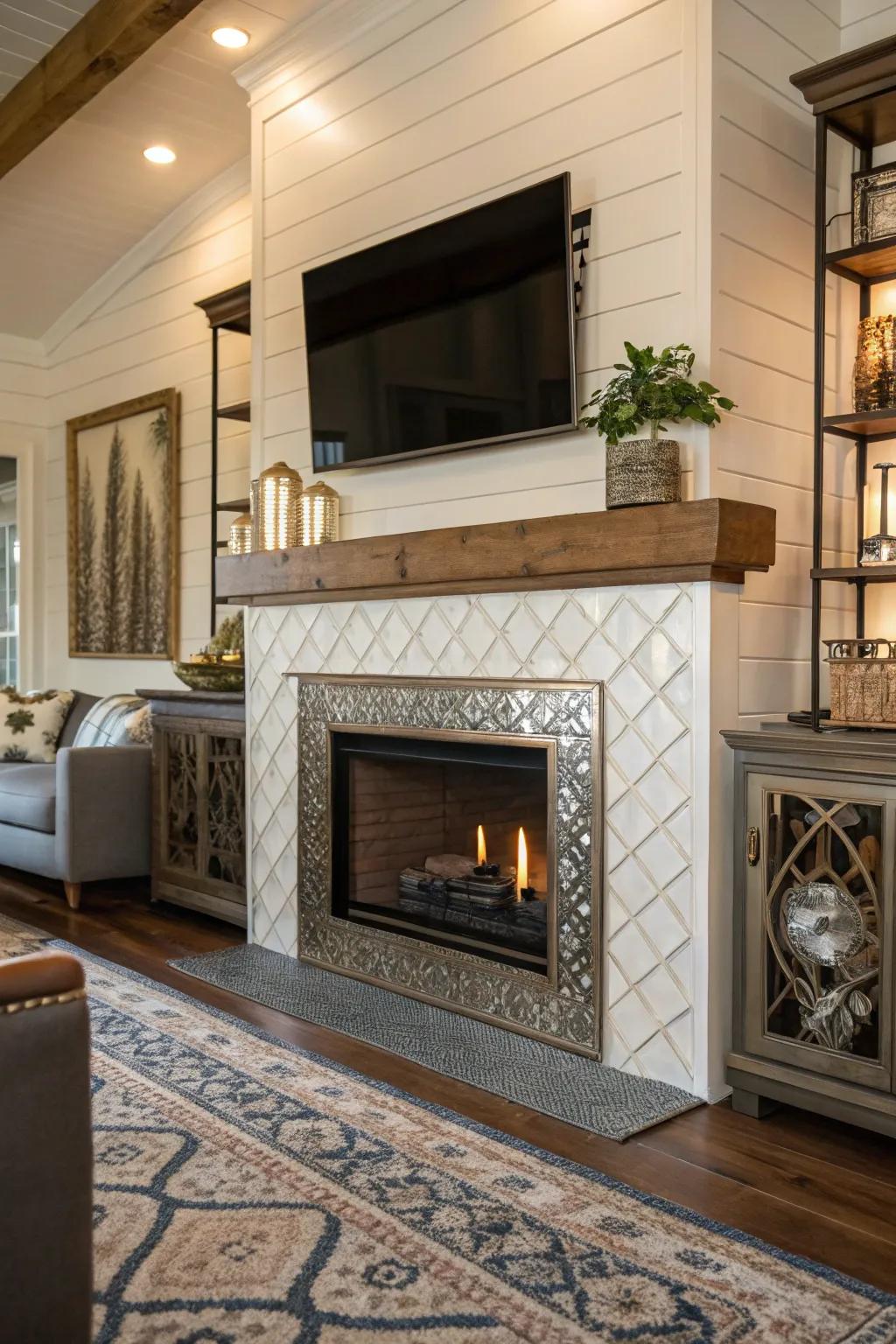 Contrasting materials introduce visual intrigue and sophistication.