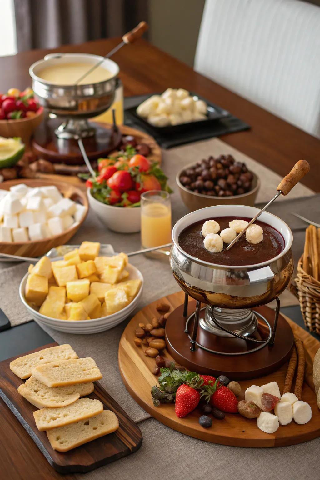 A delicious dipping event perfect for an interactive Galentine's Day feast.