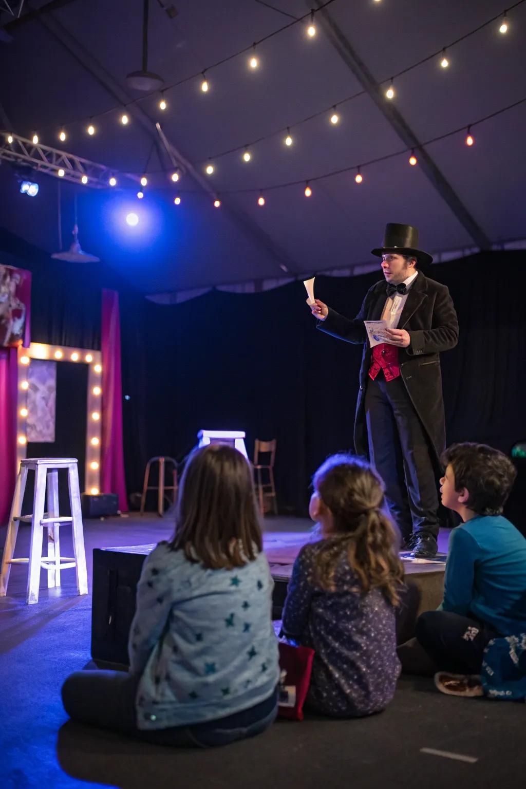 An interactive magic show that captivates and entertains.