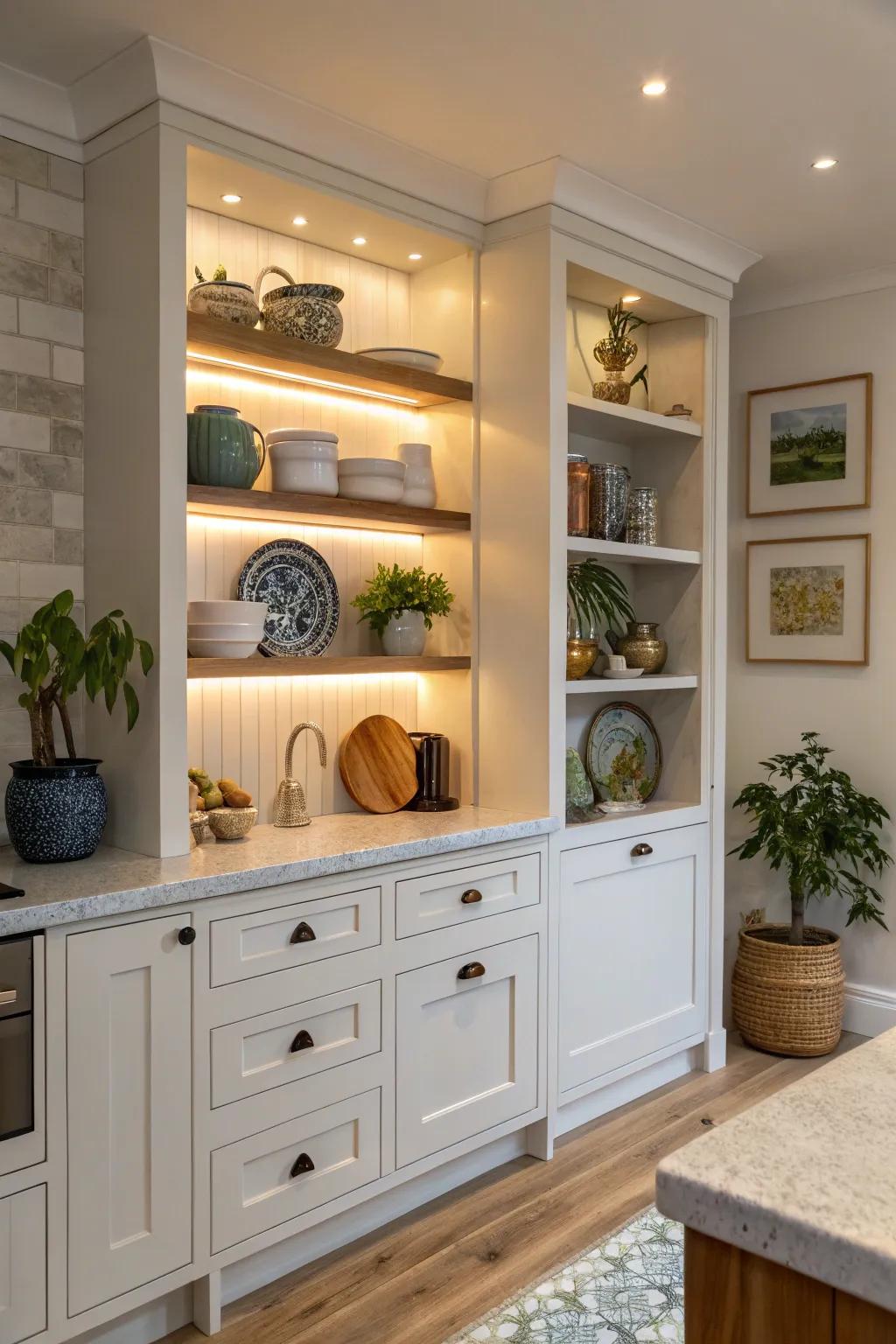 Seamless and stylish built-in shelves.