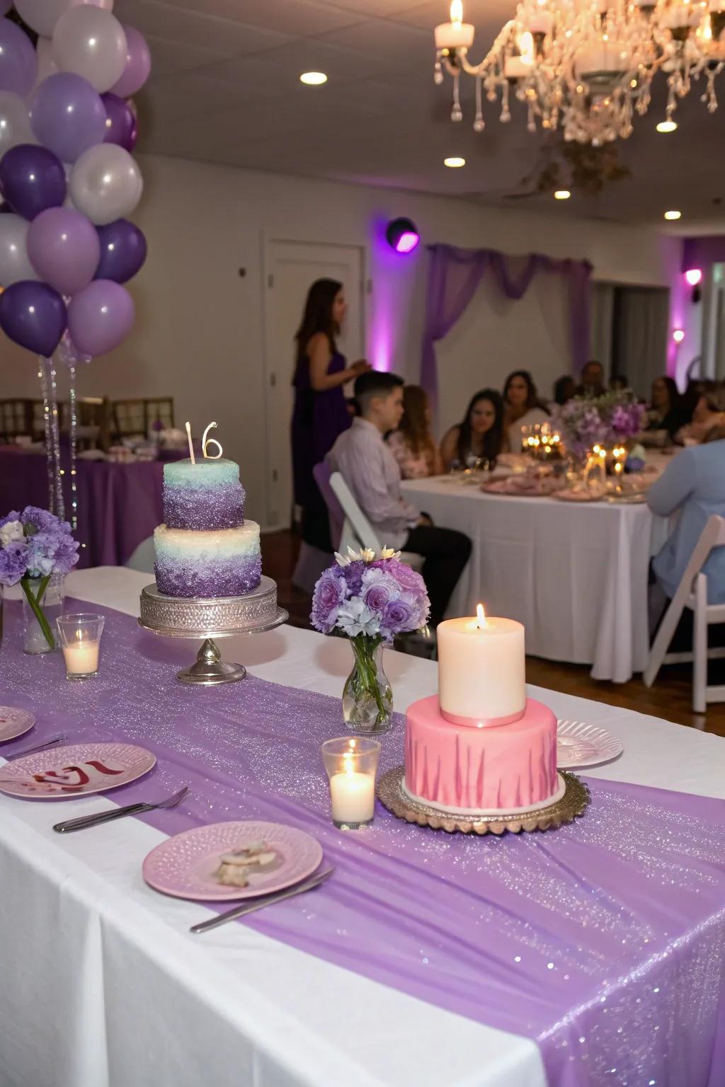 Ombre napkins that add a stylish touch to the table decor.