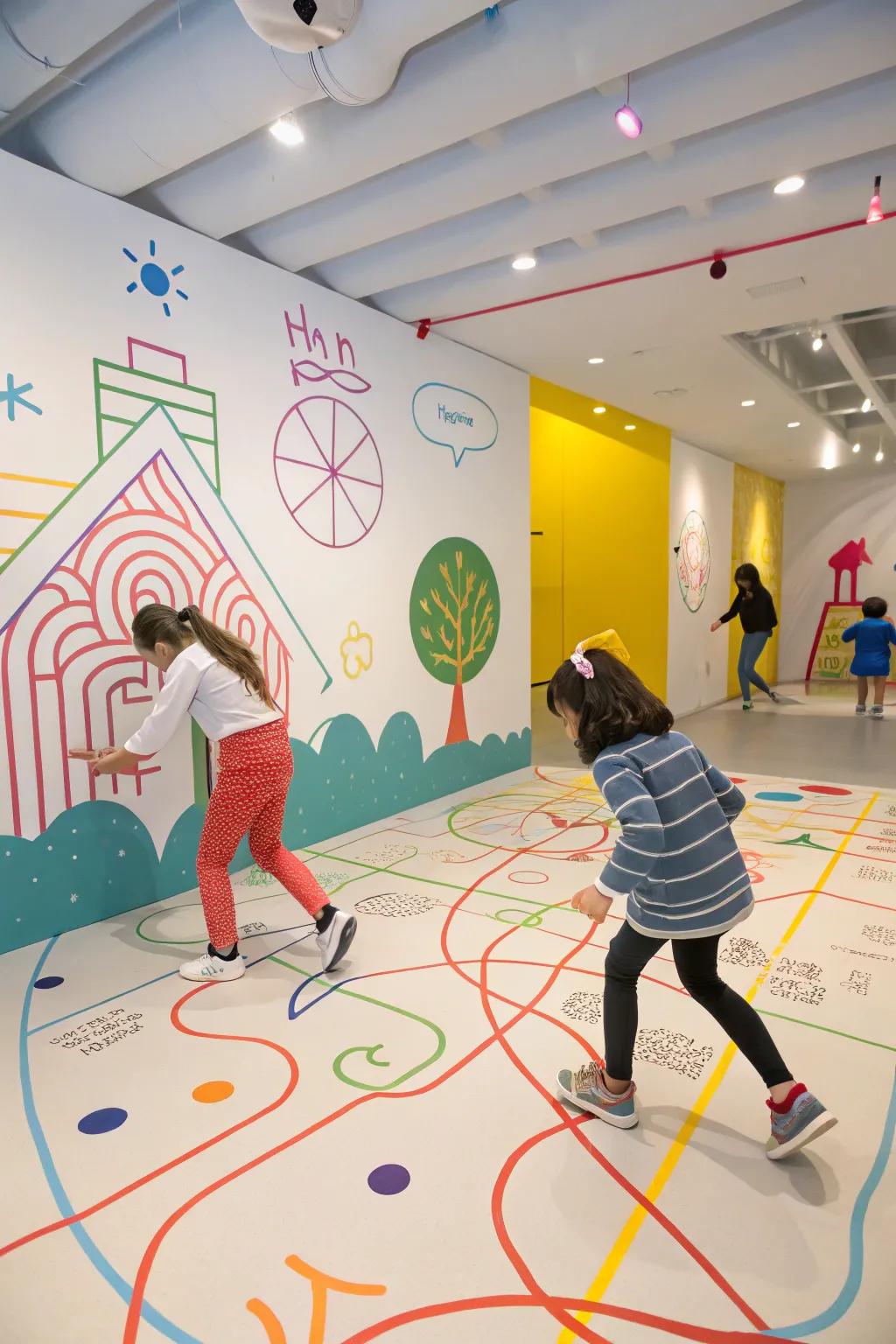 Engage and inspire with interactive linear artwork.