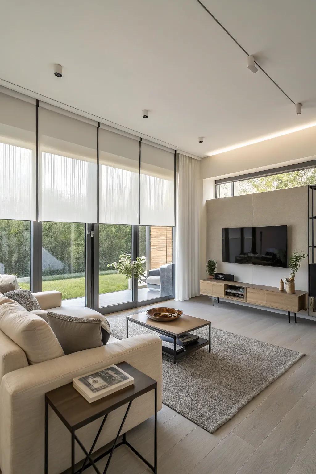 Simple and minimalist with simple shades.