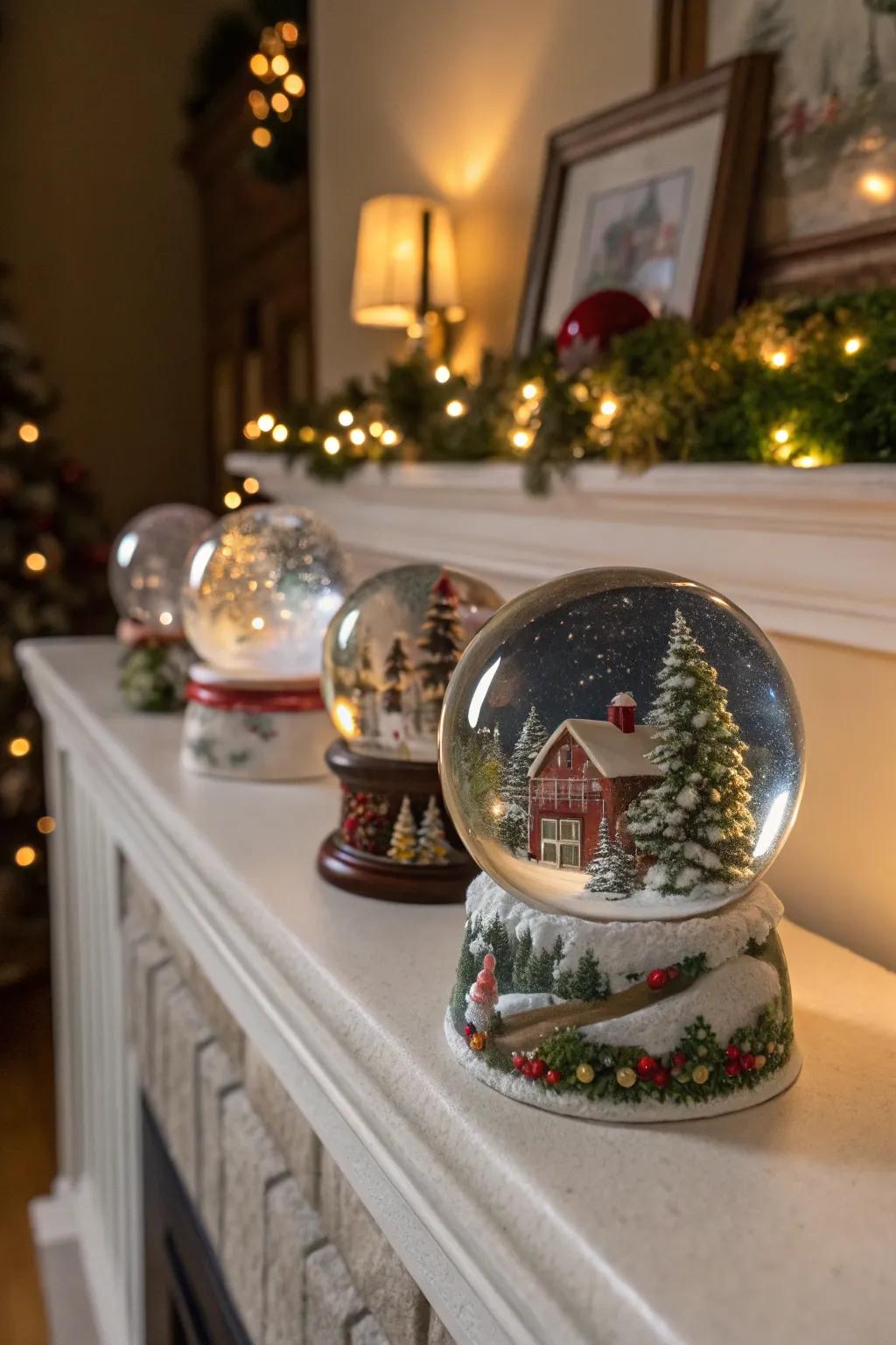 Fantastic blizzard orbs append appeal and dialogue to your decor.