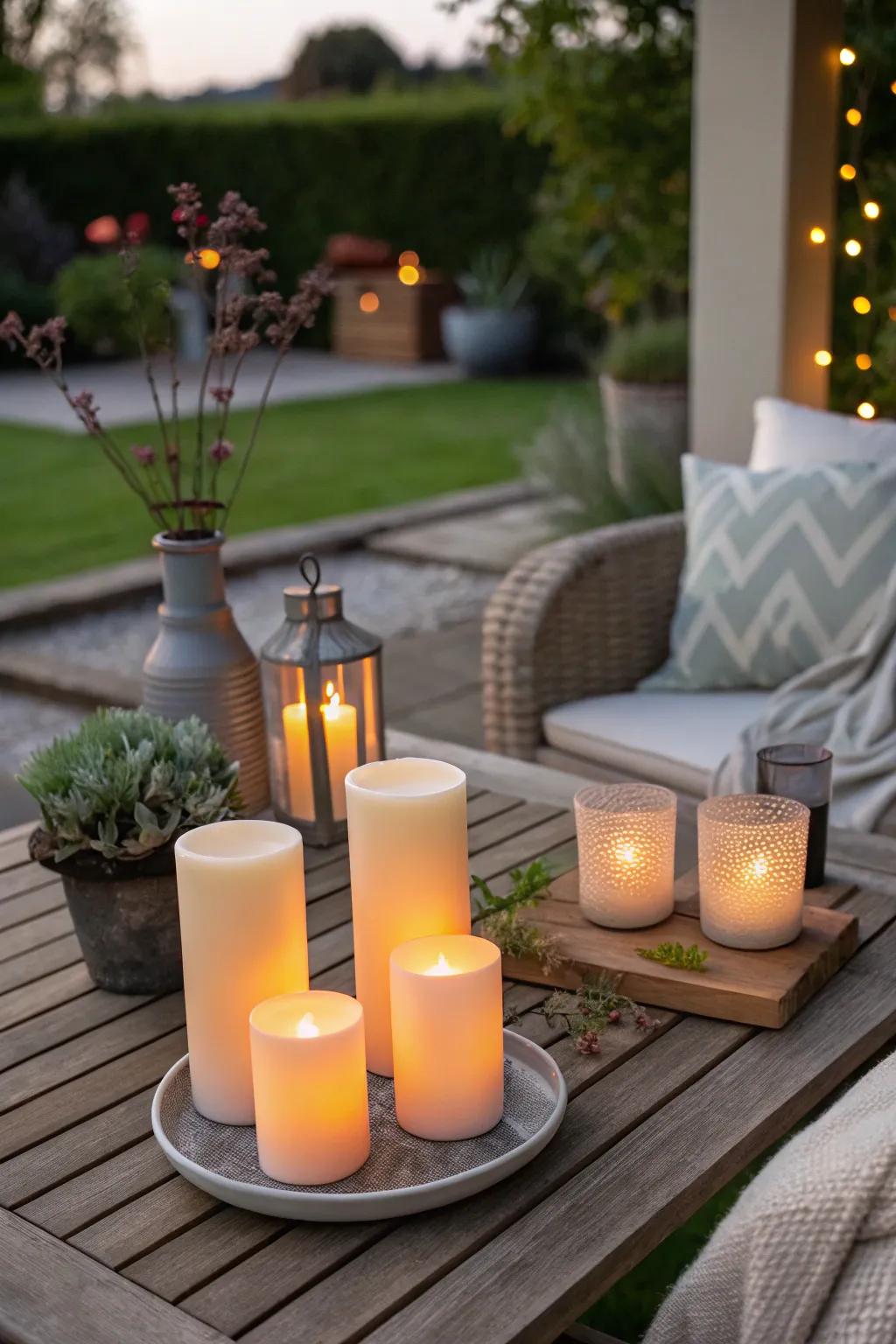 Craft a secure yet romantic glow using LED candles.