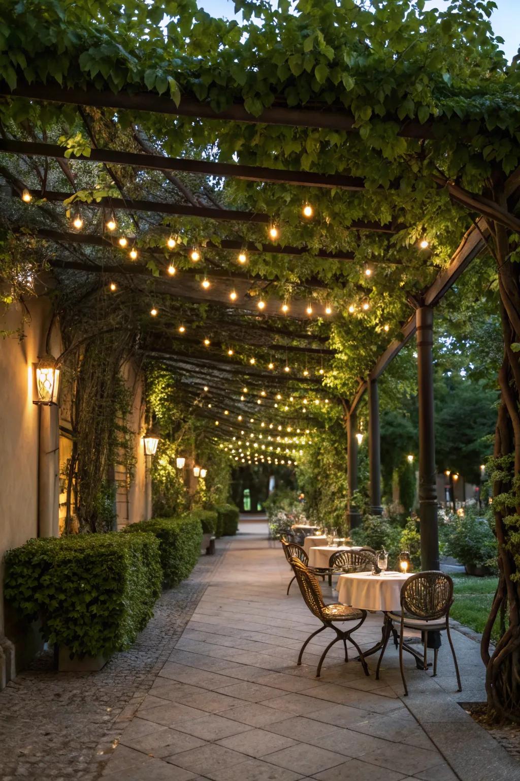 Carnival lights inject European charm and ambiance.