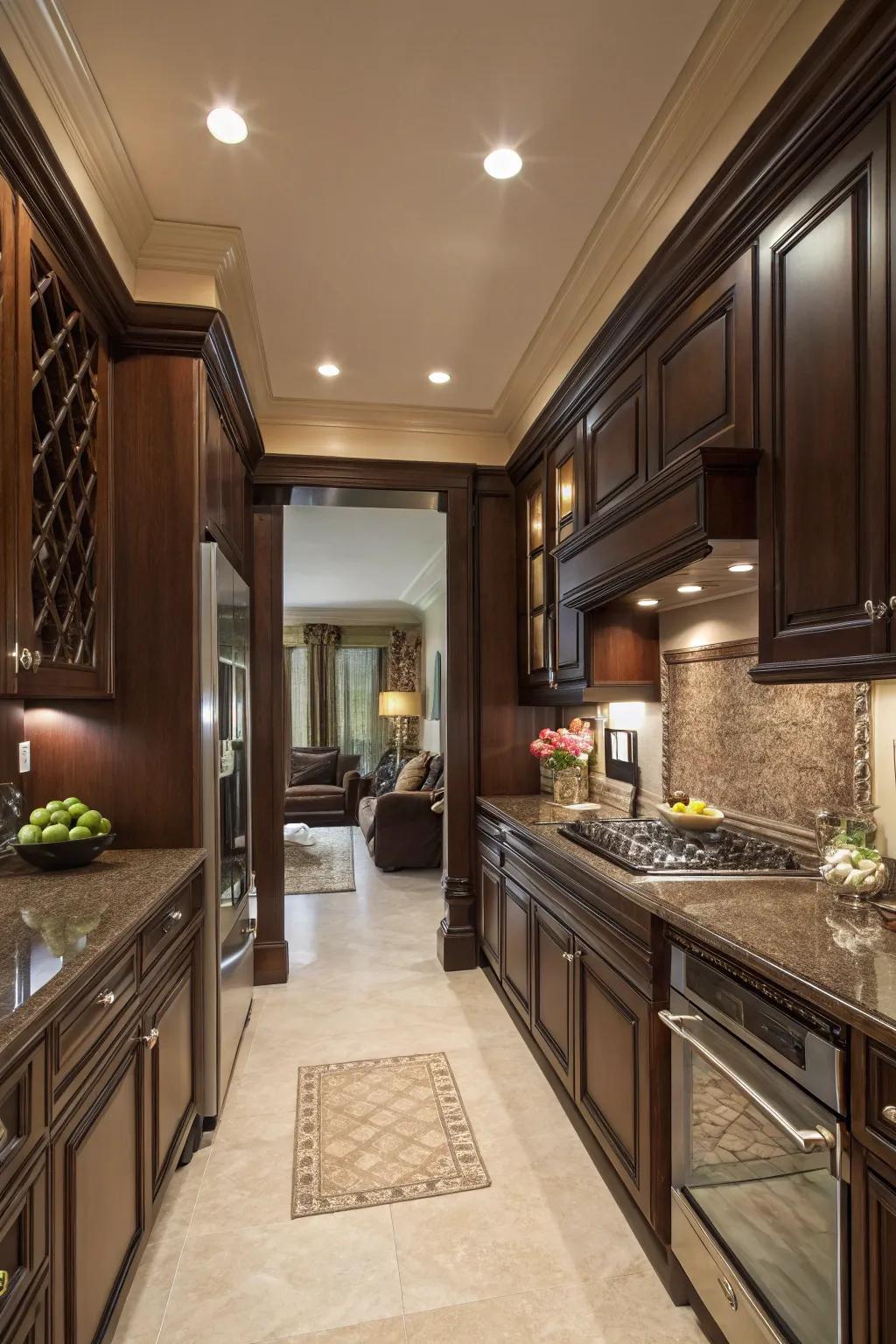 Chocolate tones add a hint of drama.