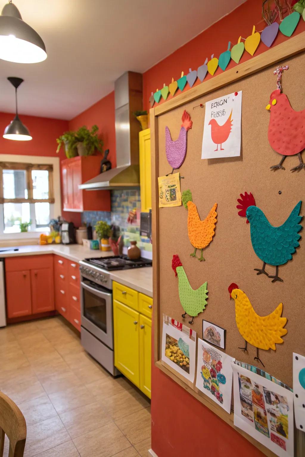 Funky chickens add humor and fun to your display.