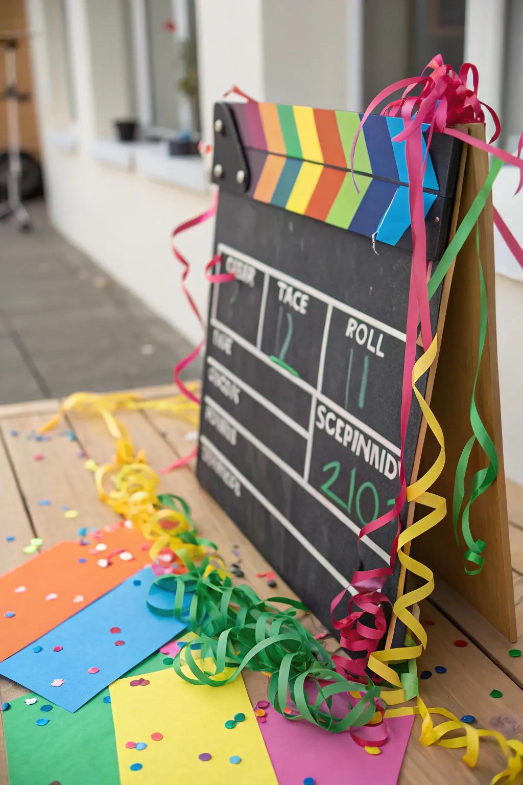 A board celebrating summer with a festival of colors theme.