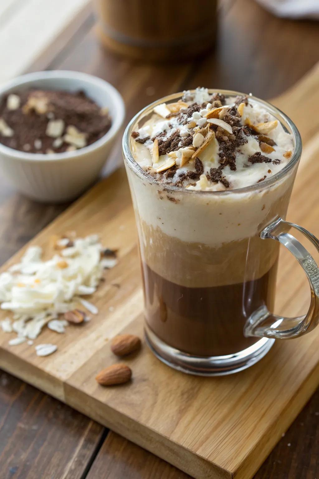Cocoa Almond Delight Latte: a playful candy-inspired treat