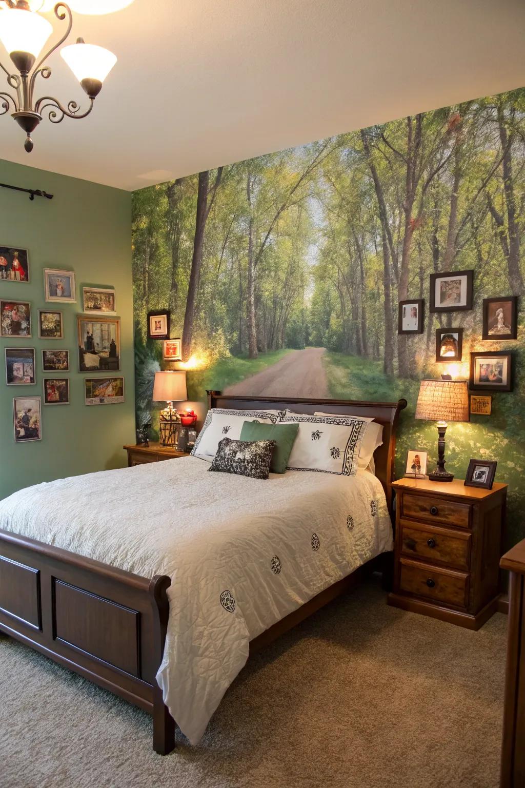 Bespoke murals provide a unique and personal stamp.