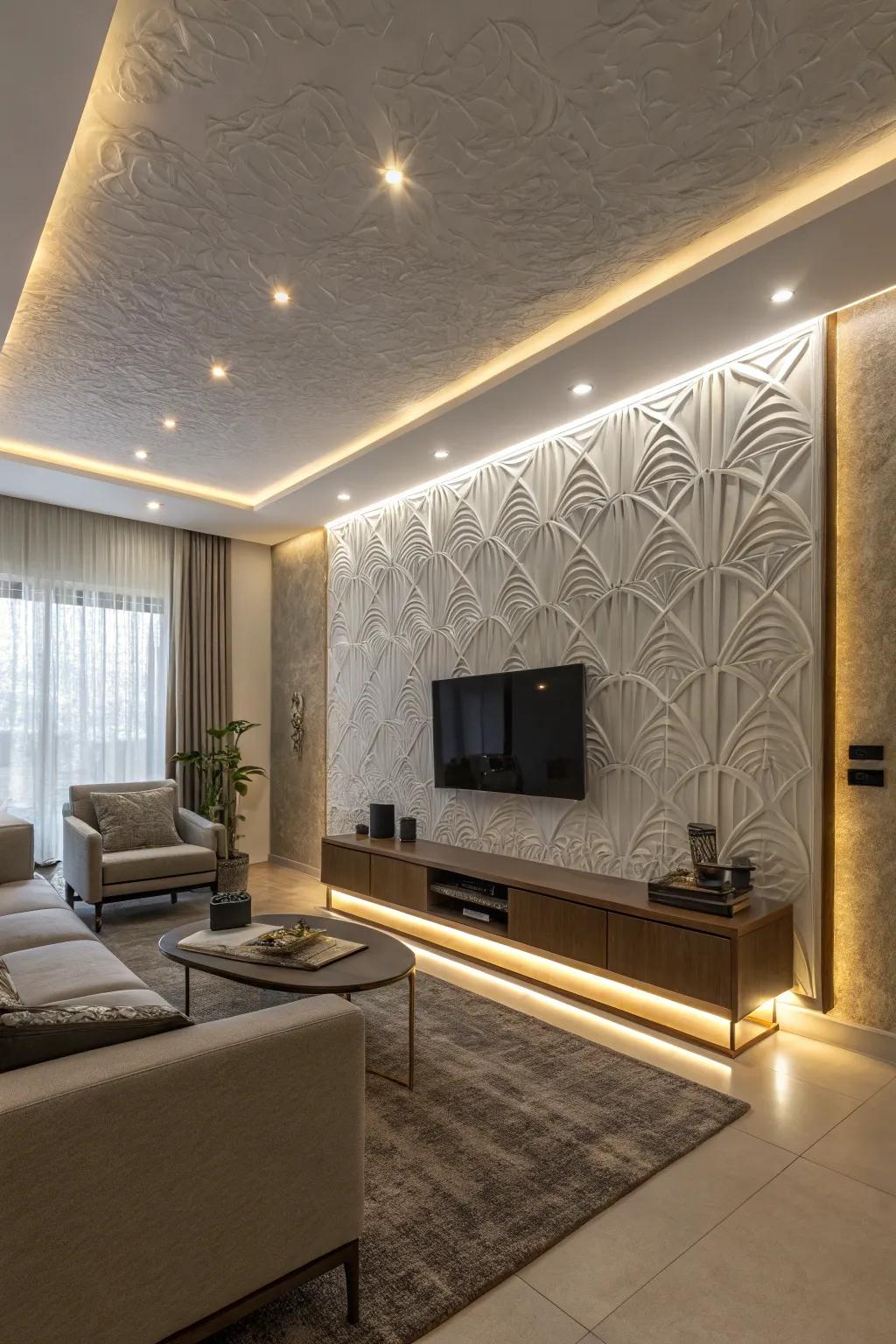 Emphasize your decor through diode strip illumination.
