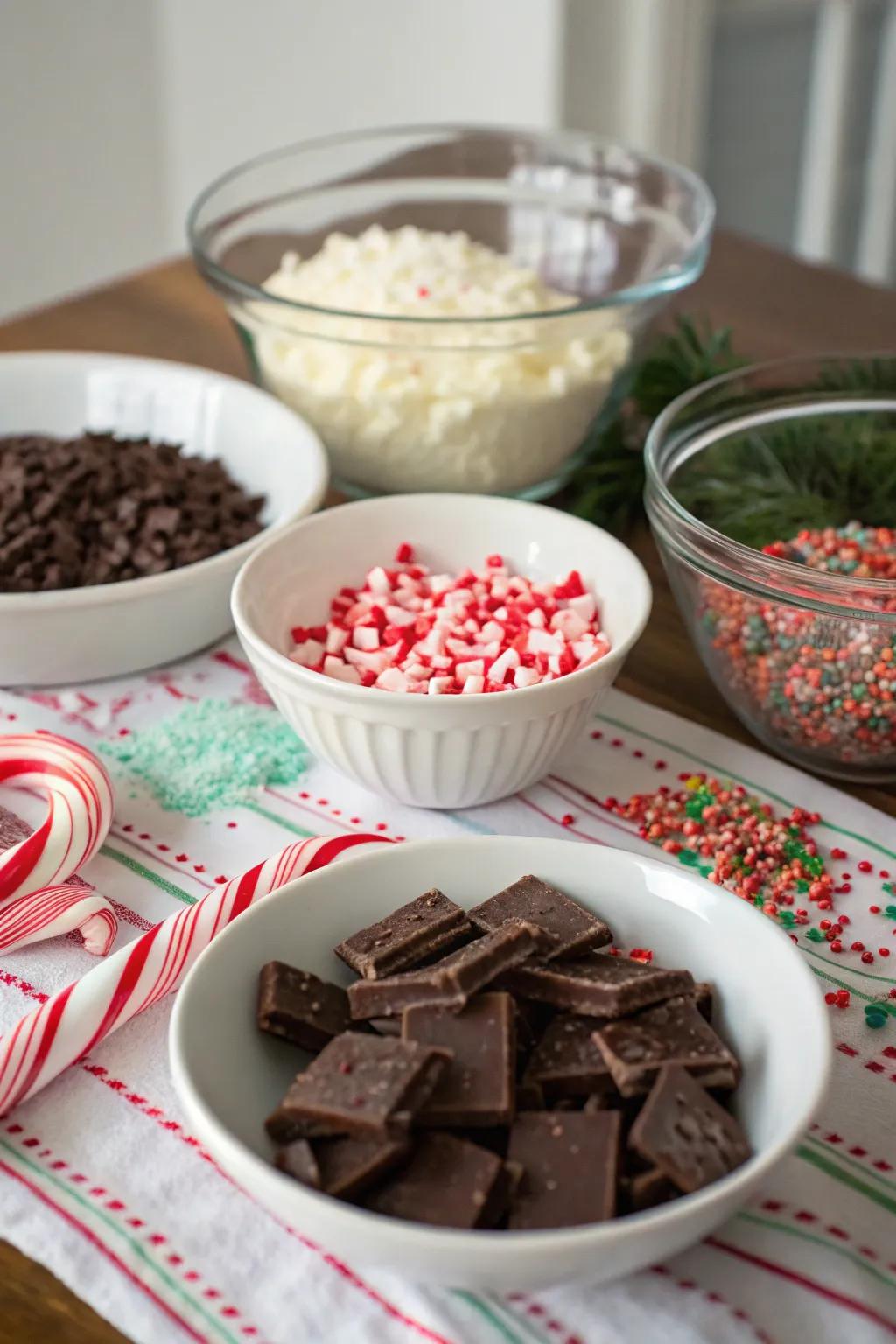Indulge within a mint crust station.