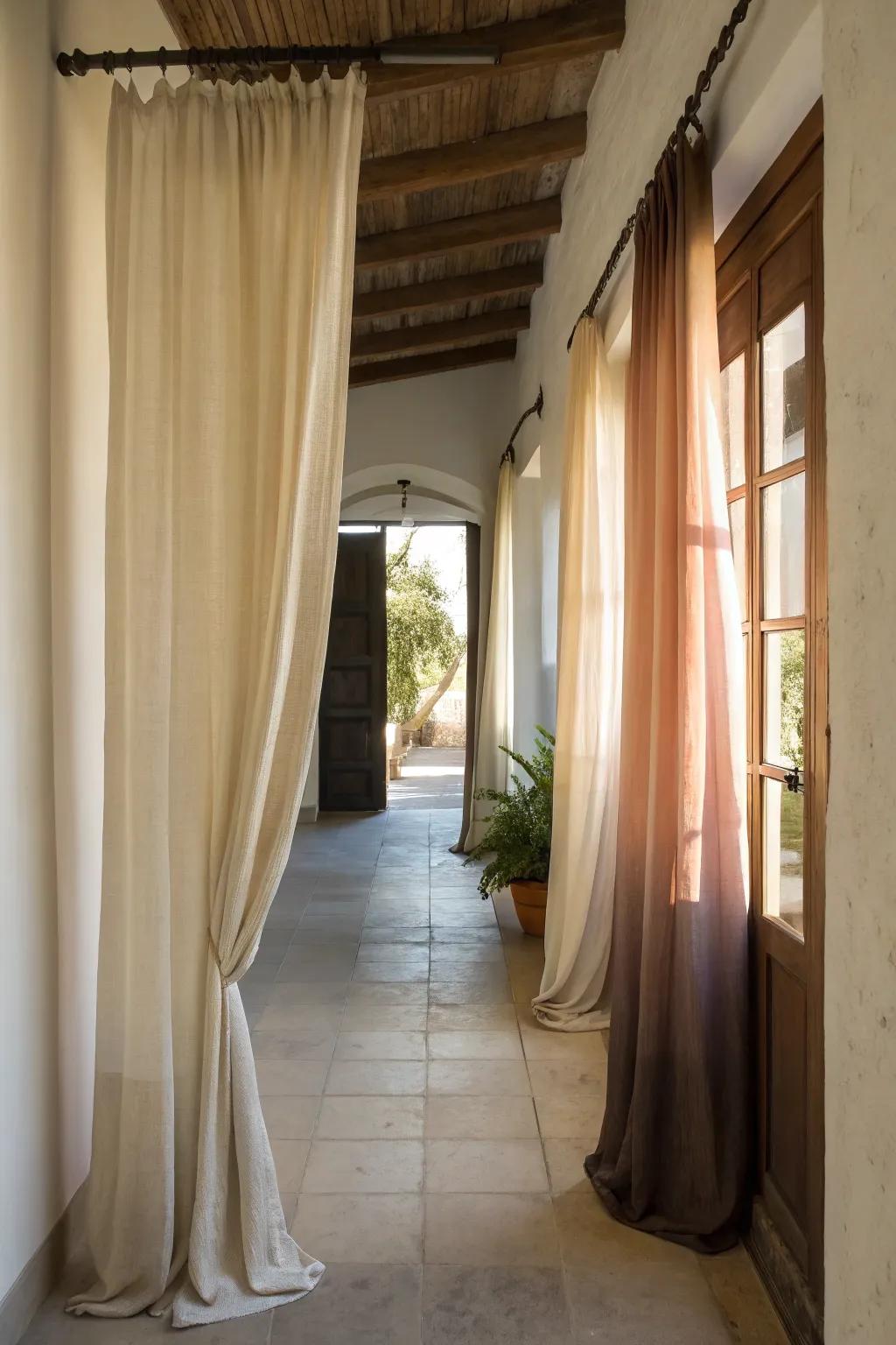 Drapes with gradients offer a subtle and fashionable color transition.