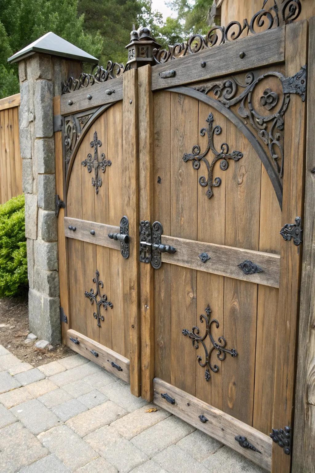 Ornamental hardware enhances both style and function.