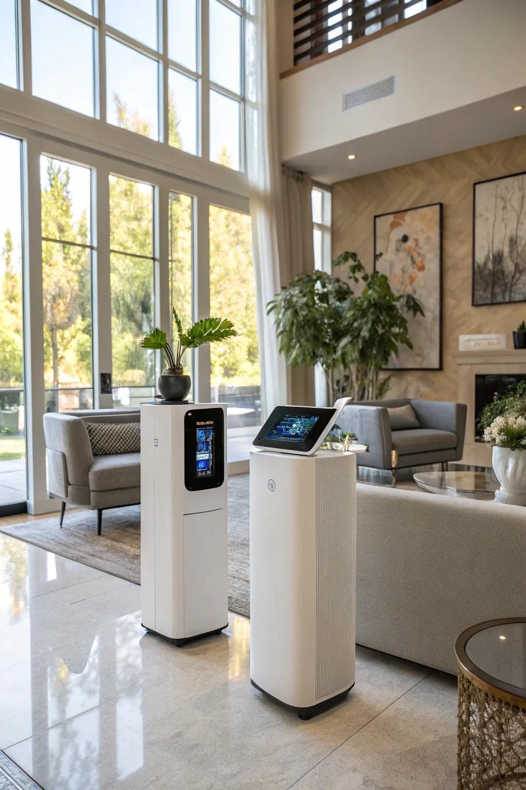 Smart air purifiers ensure optimal air quality in your home.