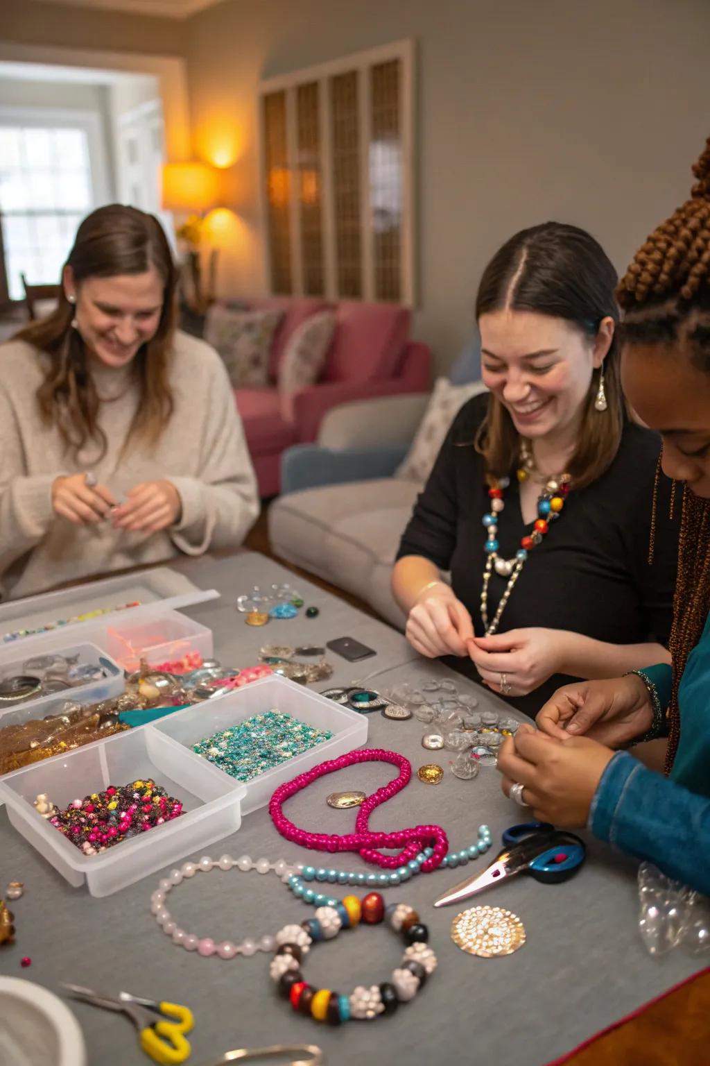 A creative decorating activity for crafting unique Galentine's Day mementos.