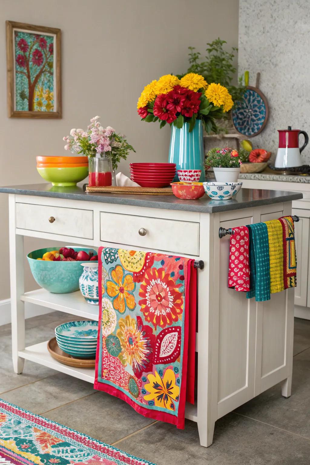 Opposing shades yield a vibrant and striking aesthetic.
