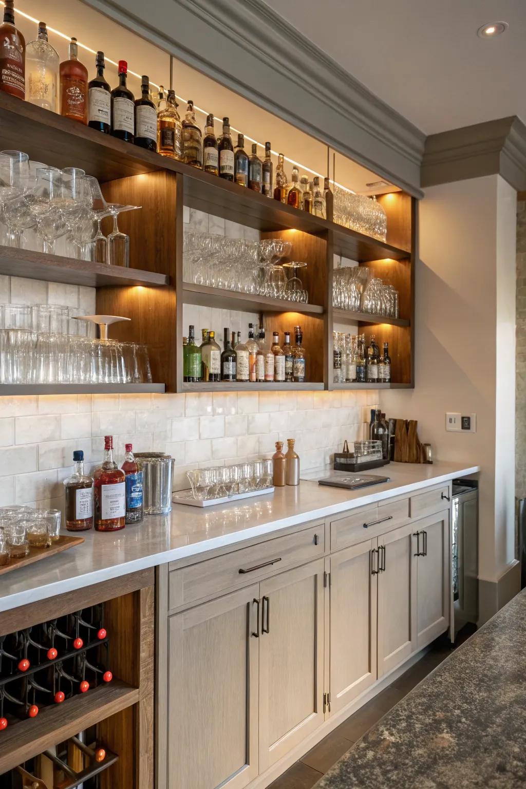 A personal touch with a multi-purpose bar area.