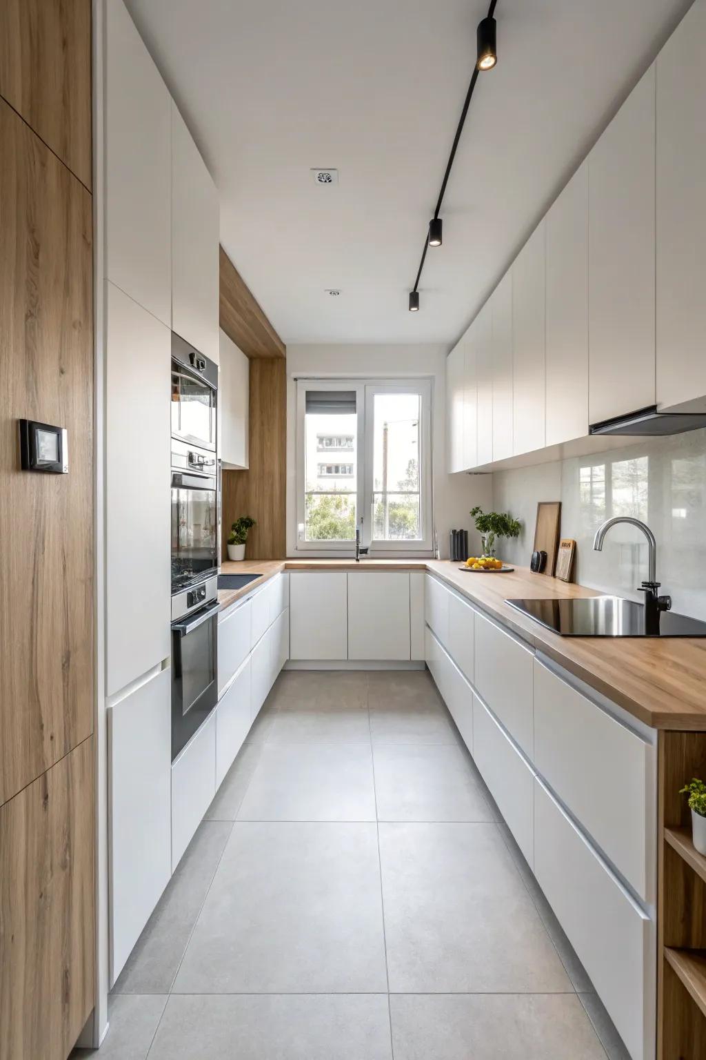 Reap refinement through a less-is-more cooking space aesthetic.