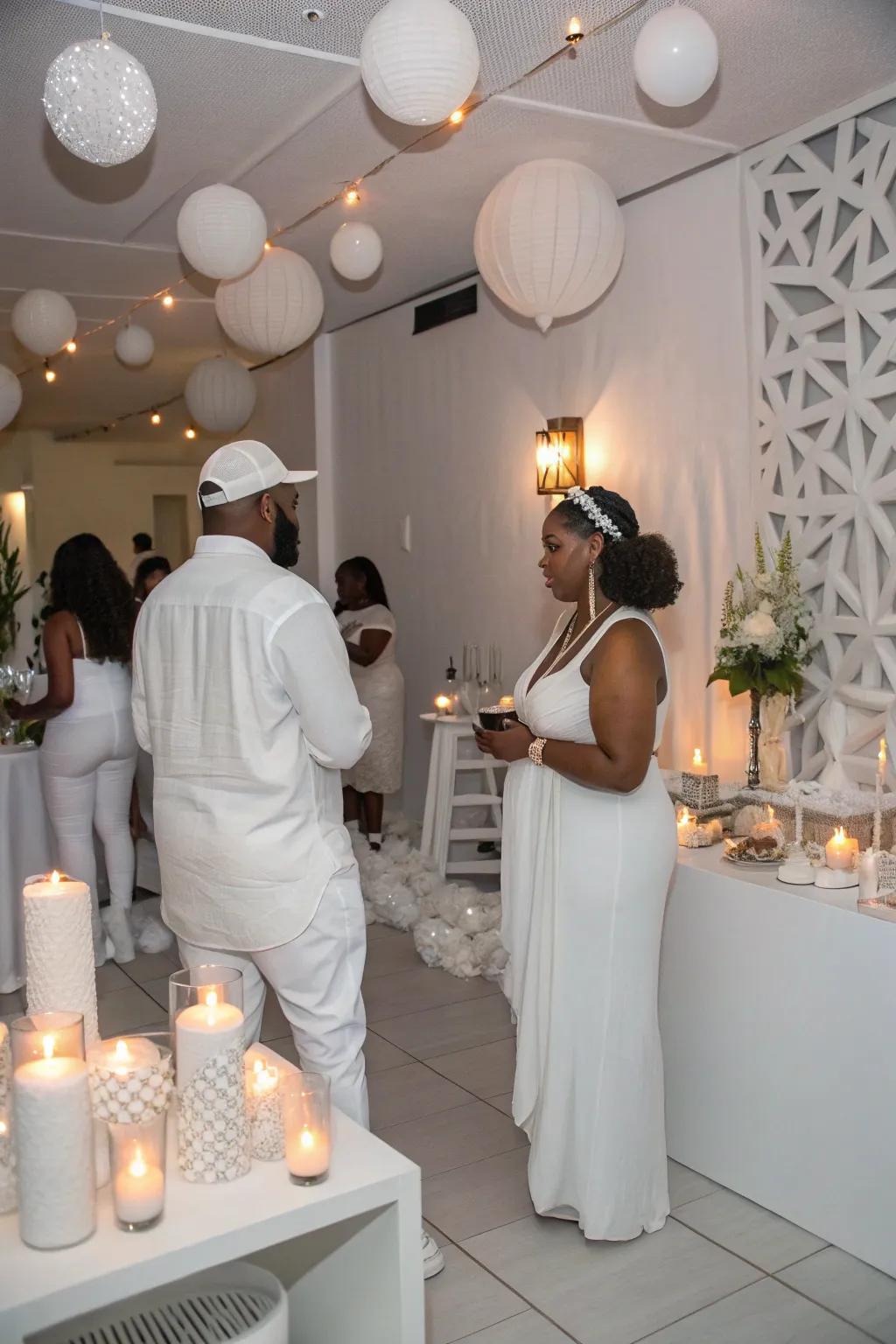 Embrace elegance with an enchanted evening in white.