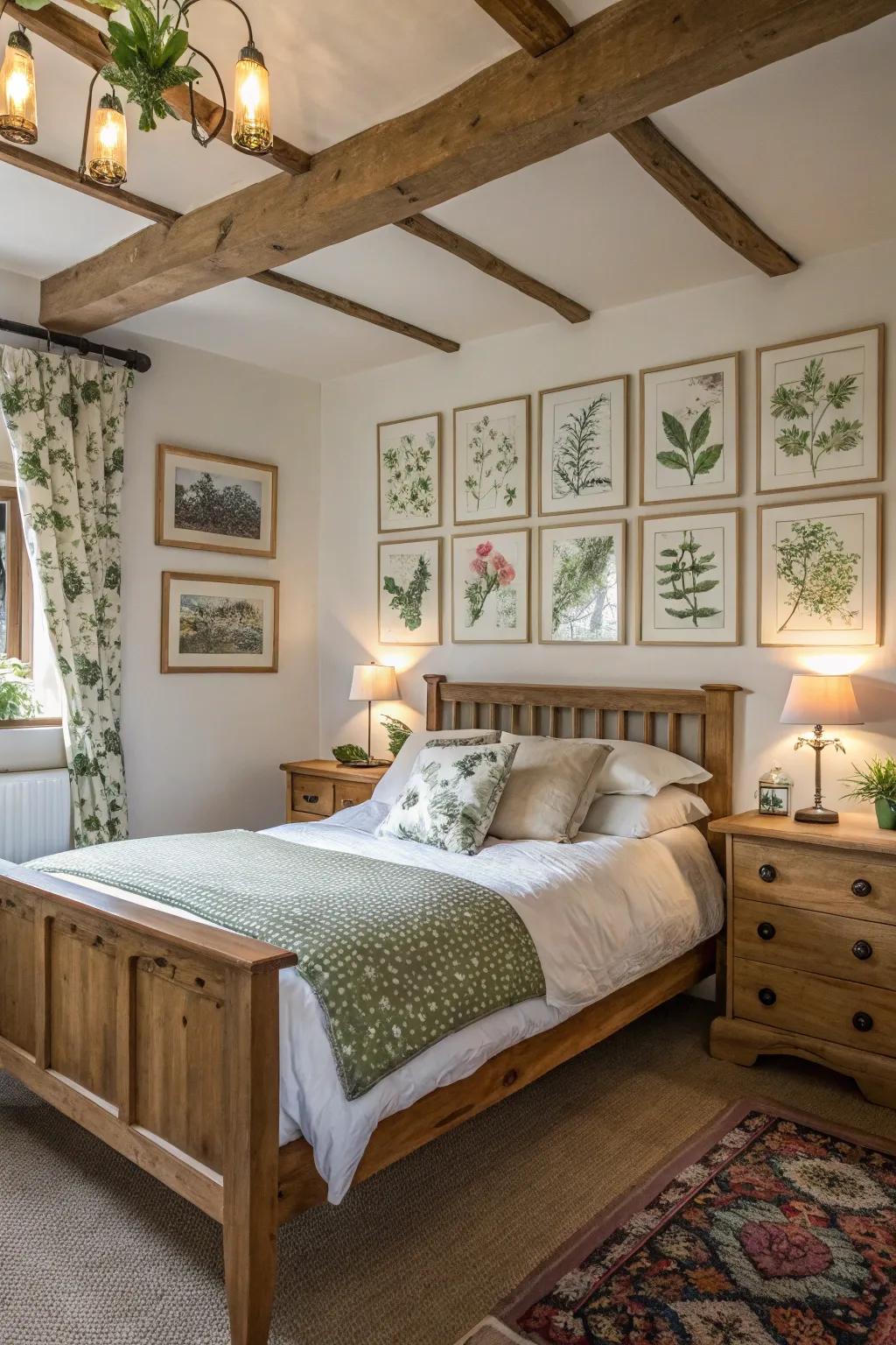 Botanical designs add natural beauty.