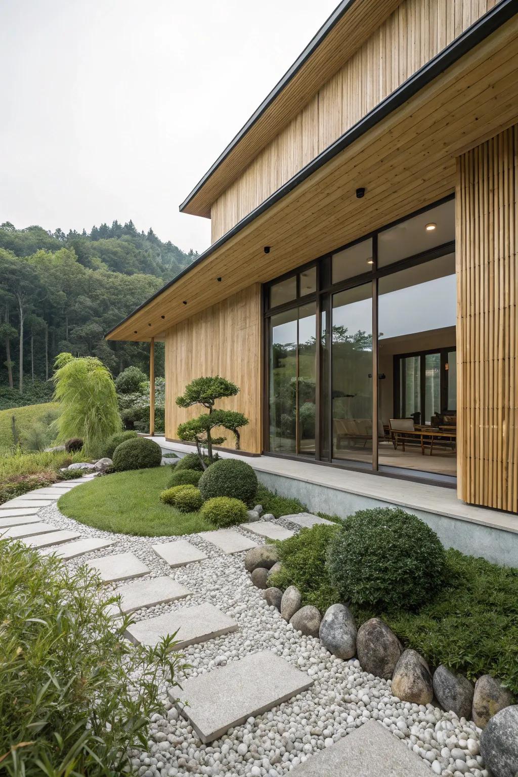 Bamboo cladding offers a unique, eco-chic appeal.