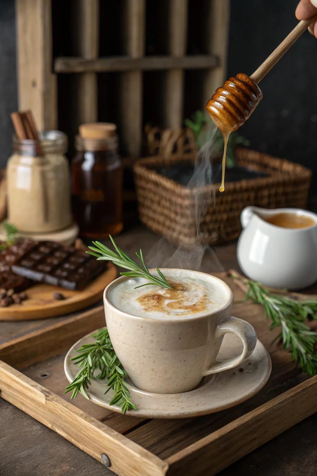 Herb Garden Honey Cappuccino: savory-sweet harmony