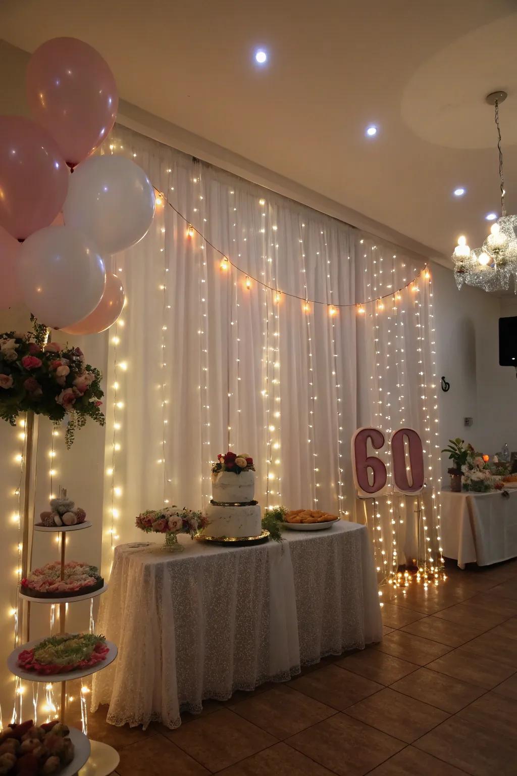 Forge enchantment with a curtain of lights.