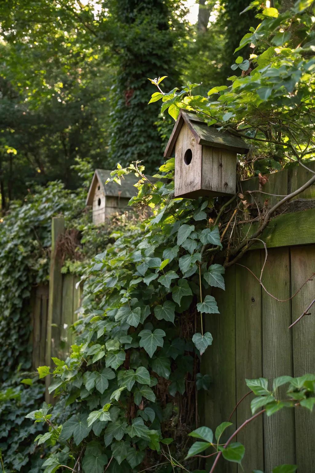 Hidden birdhouse nooks surprise visitors with their charming presence.