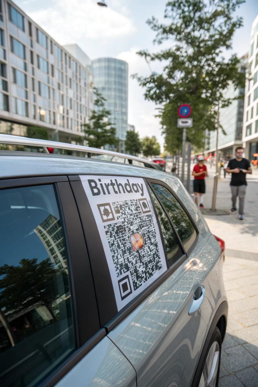 QR codes furnish a unique, interactive element to b-day salutations.