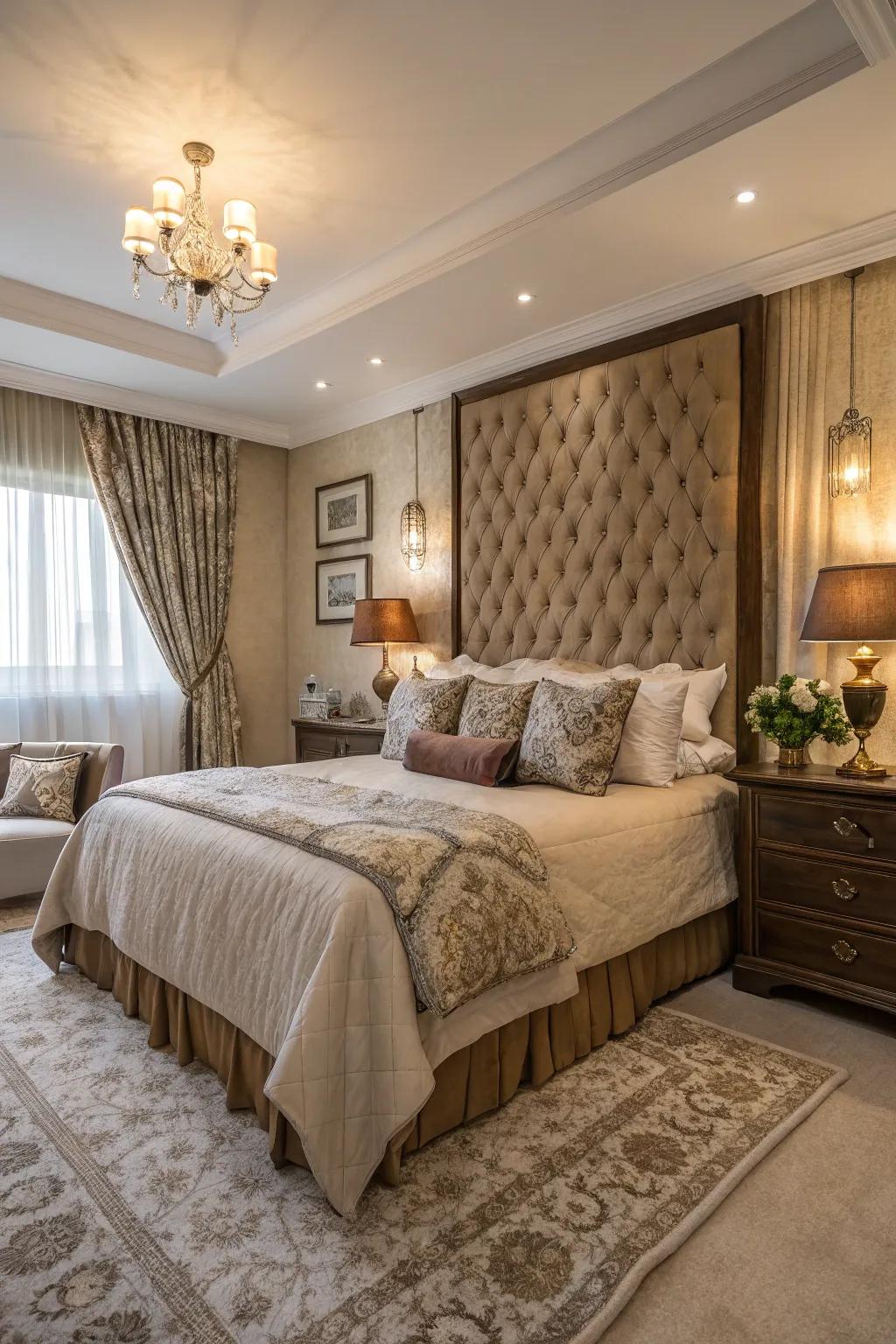In this bedroom, tactile textiles provide a rich sensory experience.