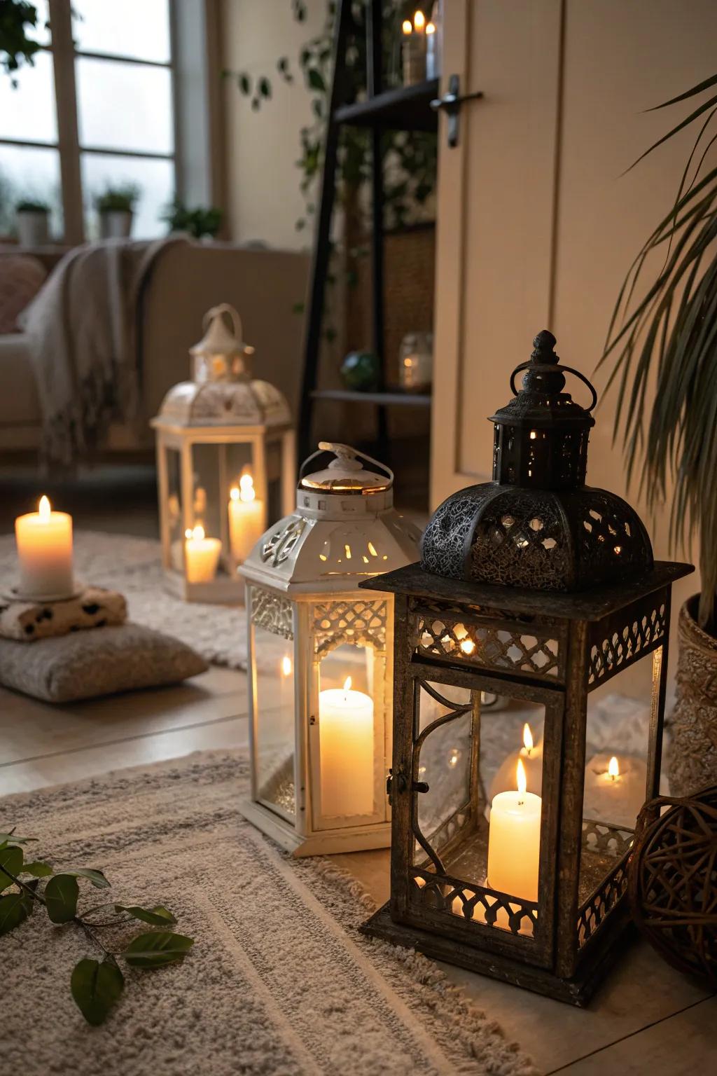 Historic signal lamps forge a magical and mystical holiday glimmer.